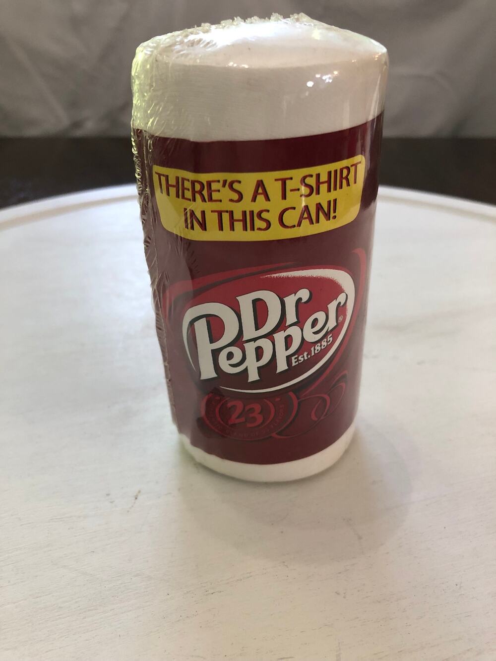 Vintage 1990s Dr. Pepper Vending Machine Prize Promo T-Shirt Can Sealed Rare